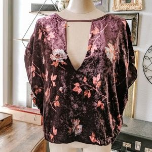 Floral Velvet Top